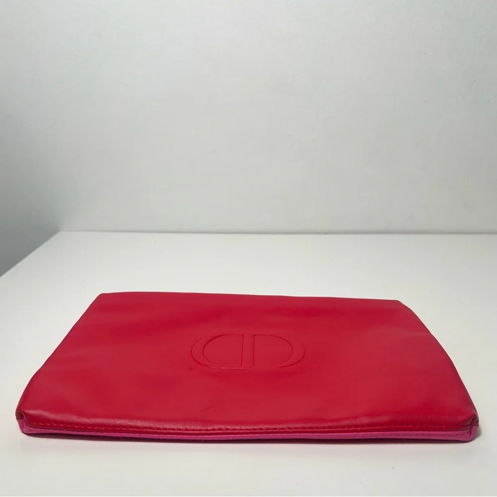 Christian Dior CD Logo Cosmetic Makeup Travel Dopp Kit Toiletry Bag Clutch Pouch